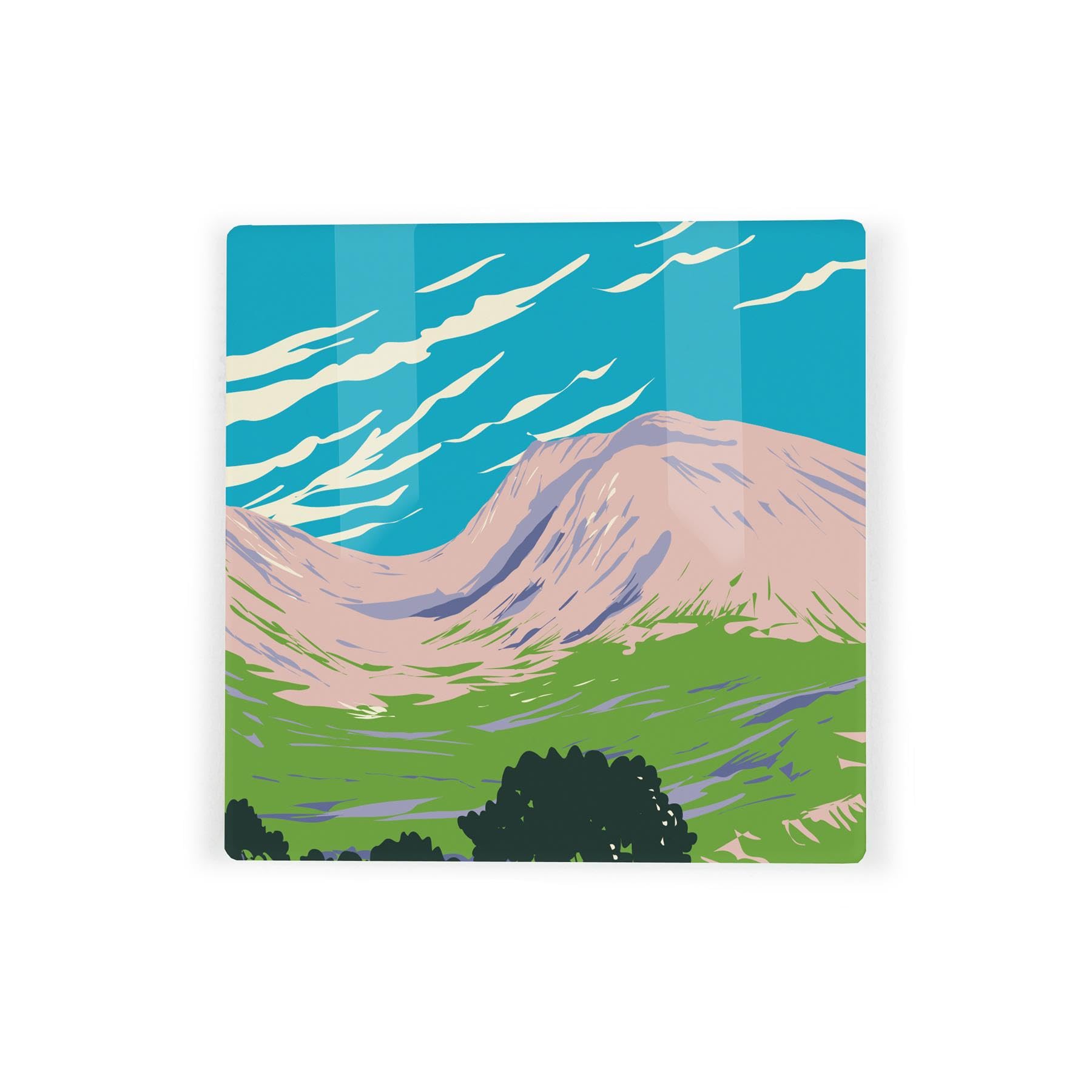 Scotland Ceramic Coaster Set - UK Scottish Landmarks/Landscapes Square Set of Four (4) Coasters Gift - Image 2