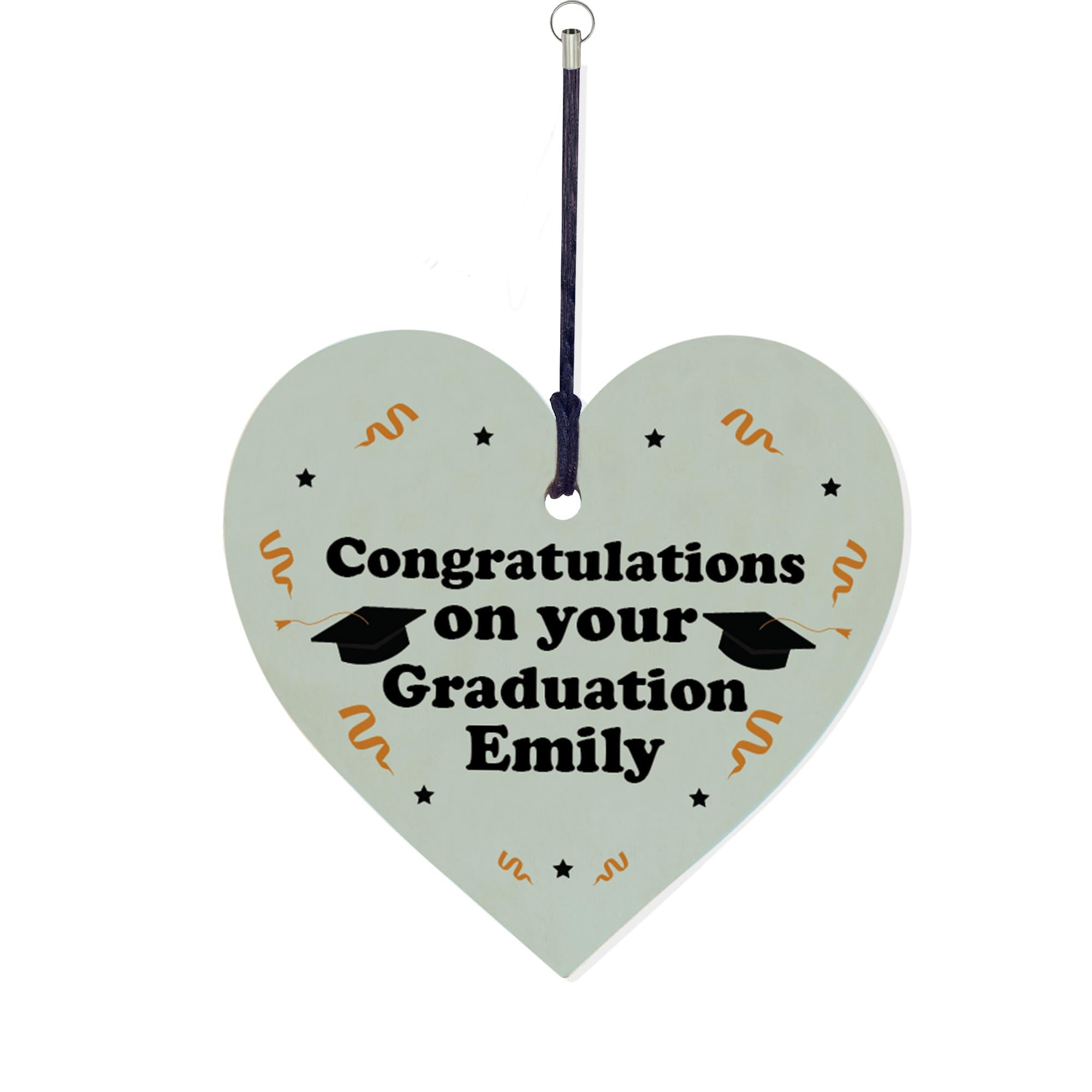 RED OCEAN Novelty Graduation Gift Wood Keyring Personalised Graduation Gift For Daughter Son Keepsake Congratulations Gifts