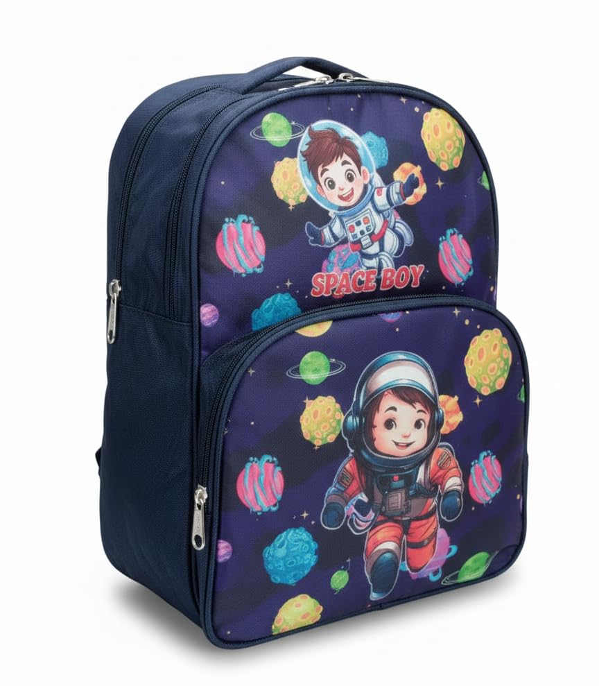 Image of Stylbase 15 Inch 3D Cartoon School Bag for Boys & Girls | Waterproof Lightweight Polyester Kids Backpack with Bottle Pocket | Ideal School Bags for Kids Nursery, LKGClass (3-5 Years)