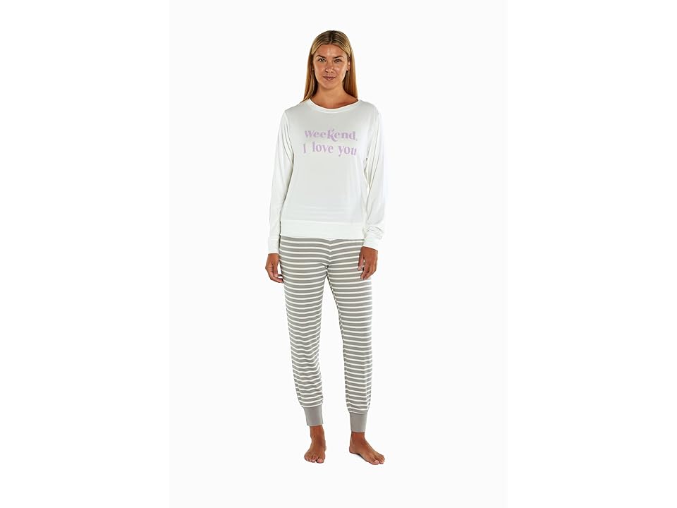 Wildfox Weekend I Love You Set (Snow White) Women's Pajama Sets INTERNATIONAL SHIPPING