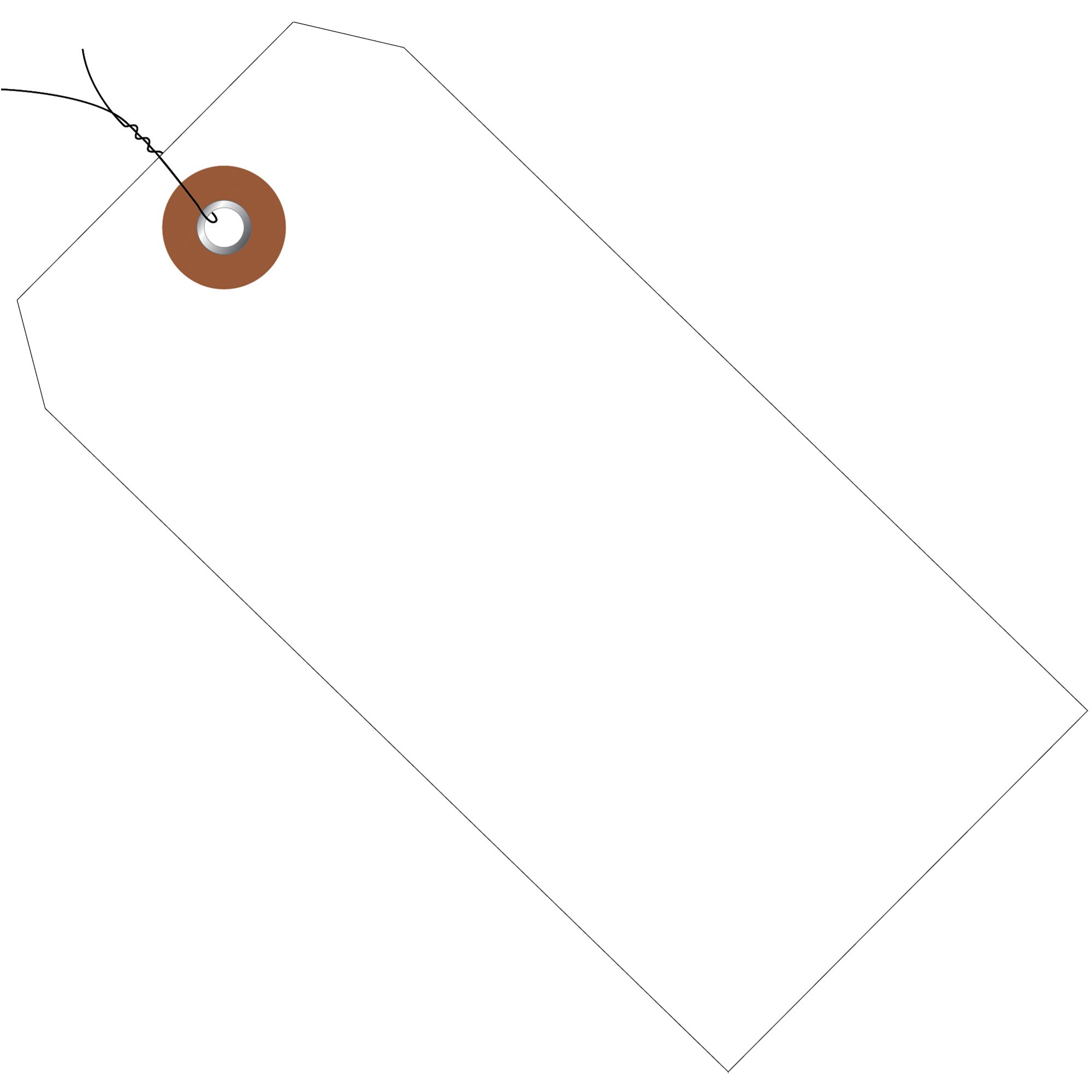 Aviditi G26050 W Plastique d'expédition balises pré-câblé, 4 3/10,2 cm X 2 3/20,3 cm, Blanc (lot de 100)