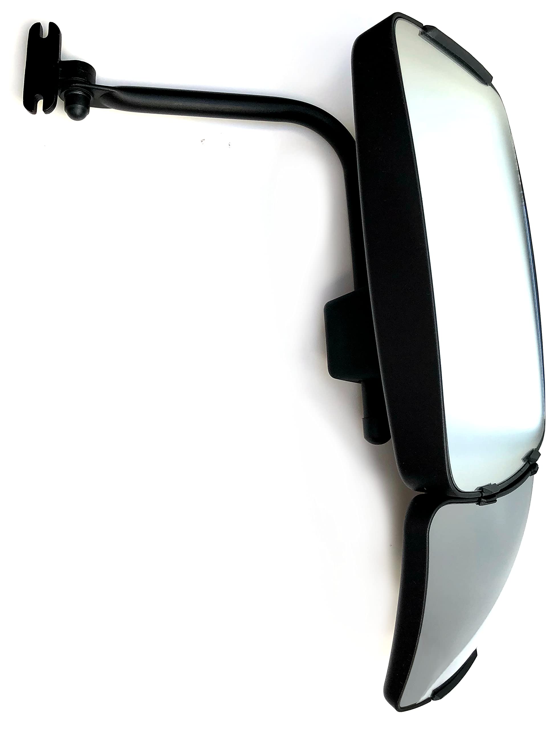 Specchio trattore con supporto 435x233 mm specchio 2 segmenti riscaldato 12V, sinistro destro o coppia, per New Holland, John Deere, Massey Ferguson, Case IH, Steyr