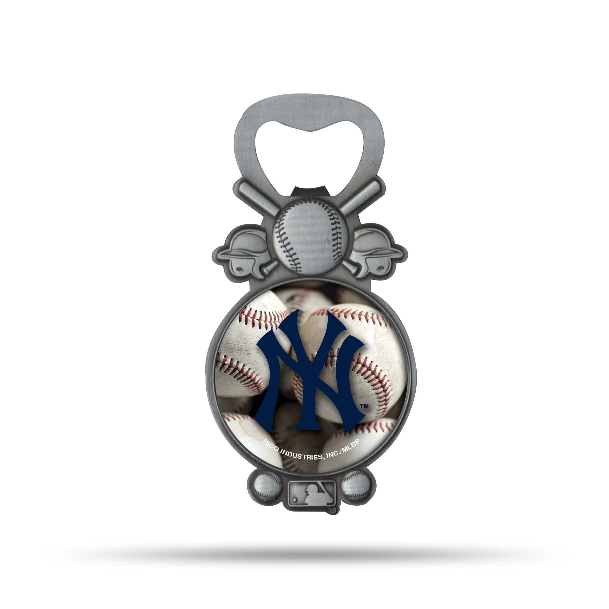 Rico Yankees Baseball Bottle Opener Magnet BMAG4701 Yankees Baseball Bottle Opener Magnet