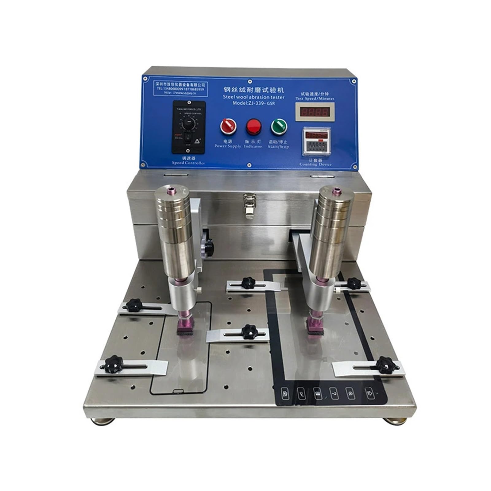 Abrasion Tester Surface Wear-Resistance Film Friction Machine Alcohol/Rubber/Steel Wool 3in1 Paint Film Abrasion Meter ZJ-339-GS