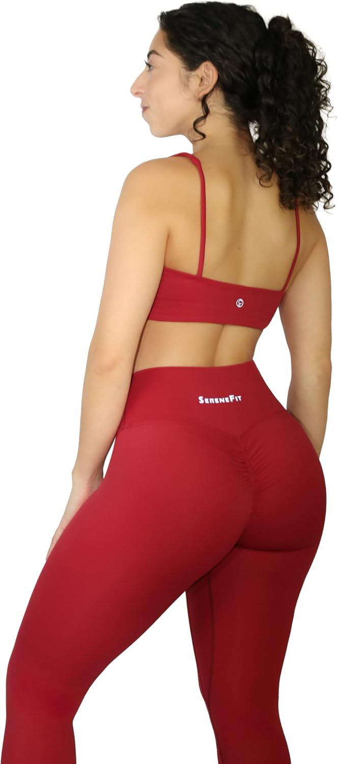 Workout Sets for Women 3 Piece Seamless High Waisted Scrunch Leggings Shorts Strappy Sports Bra Gym Activewear Fitness Set