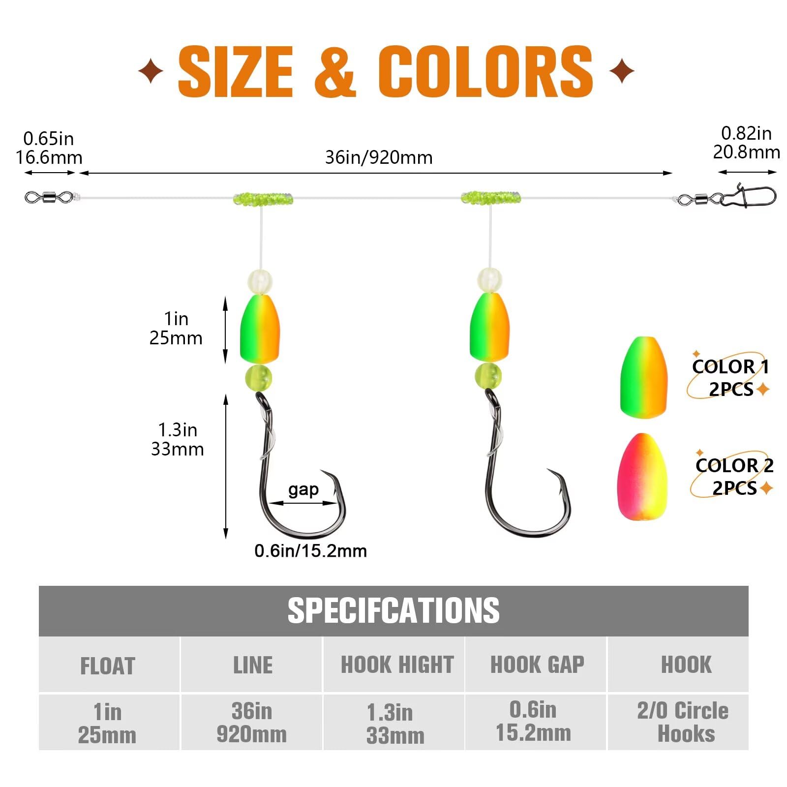 Snapklik.com : Dovesun Pompano Rigs For Surf Fishing Unique T-Knot ...