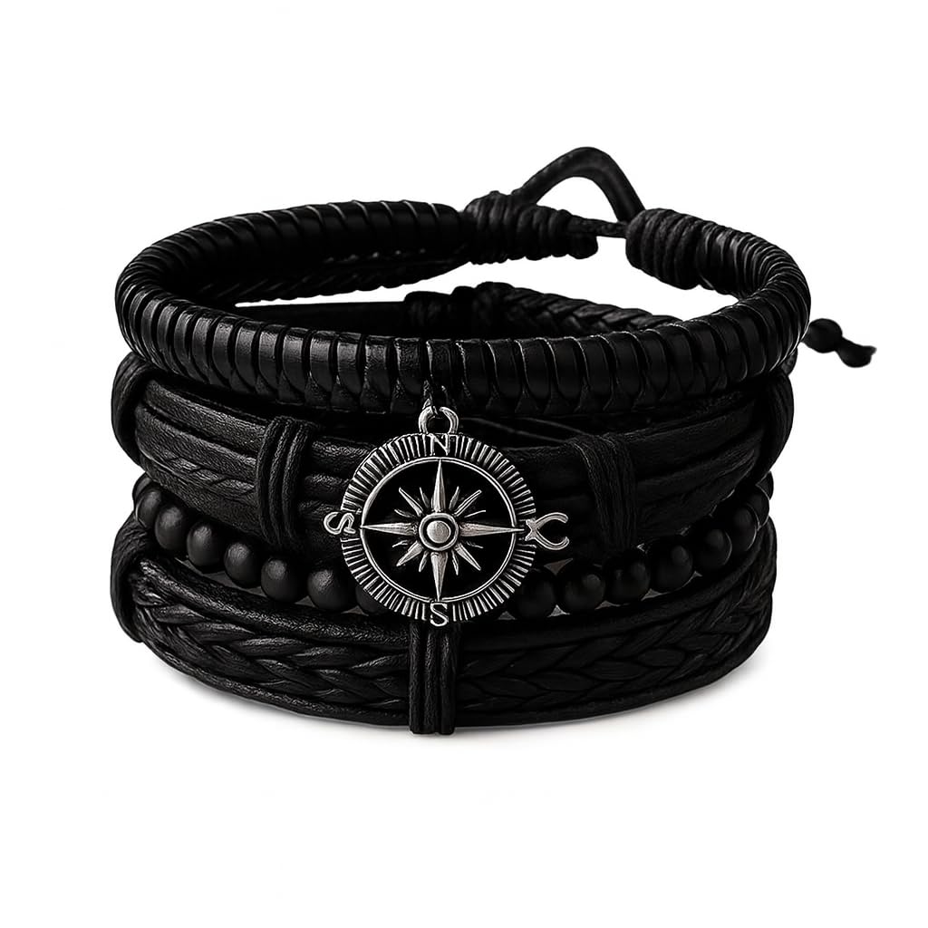 Vientiq Contemporary Beaded Braided Leather Bracelet For Men/Boys - Review, Price and Buying Guide