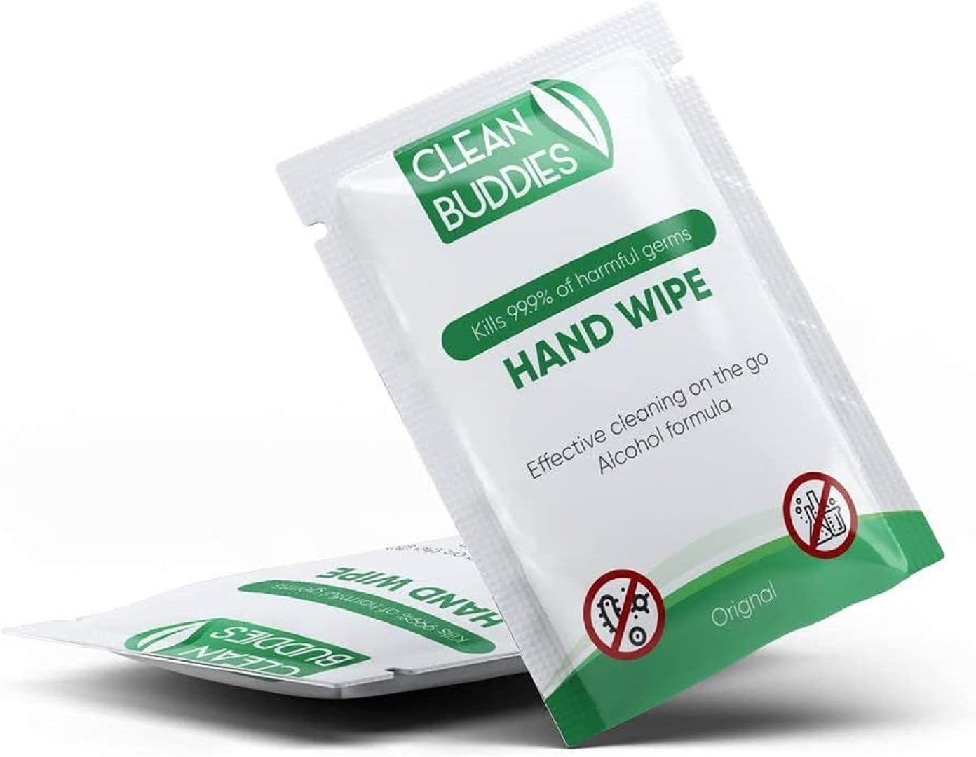 Clean Buddies Hand Sanitizing Wipes Individually Wrapped for Advanced Defense, 50 Pack – Unscented Individual Hand Sanitizer Packets Travel Size – Hand Wipes Individually Wrapped: Health & Personal Care