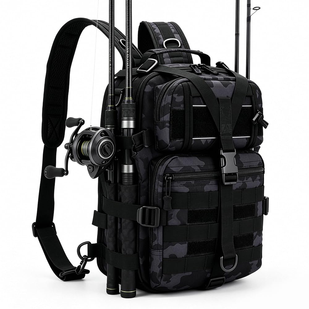 Sac à dos pour matériel de pêche NAVESO grand volume imperméable - 8