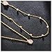 Sexy Rhinestone Back Chain Necklace for Backless Dress Bridal Wedding Rhinestone Backdrop Chain Jewelry Crystal Simple Waist Chain Jewelry for Women (Gold)