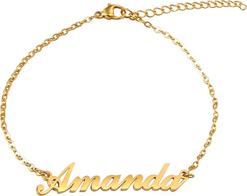 Customized Necklace Personalized Name Bracelets Pendant Chains Custom Made nameplate Bracelet for Women