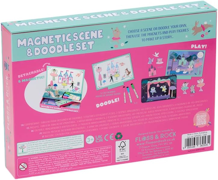 Floss & Rock Enchanted Magnetic Scene & Doodle Set, 9.5-Inch, Multicolor