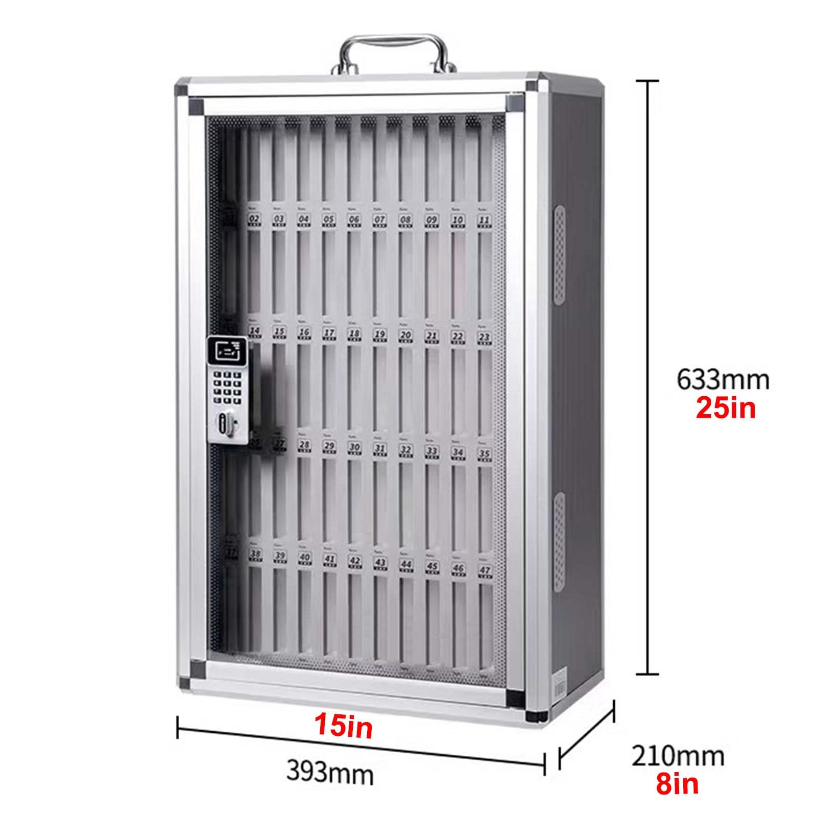 Supporto da parete per telefono cellulare per aule e scuoleOrganizer per esami 39,3 x 21 x 63,3 cm, ideale per studenti e insegnanti, design durevole e salvaspazio