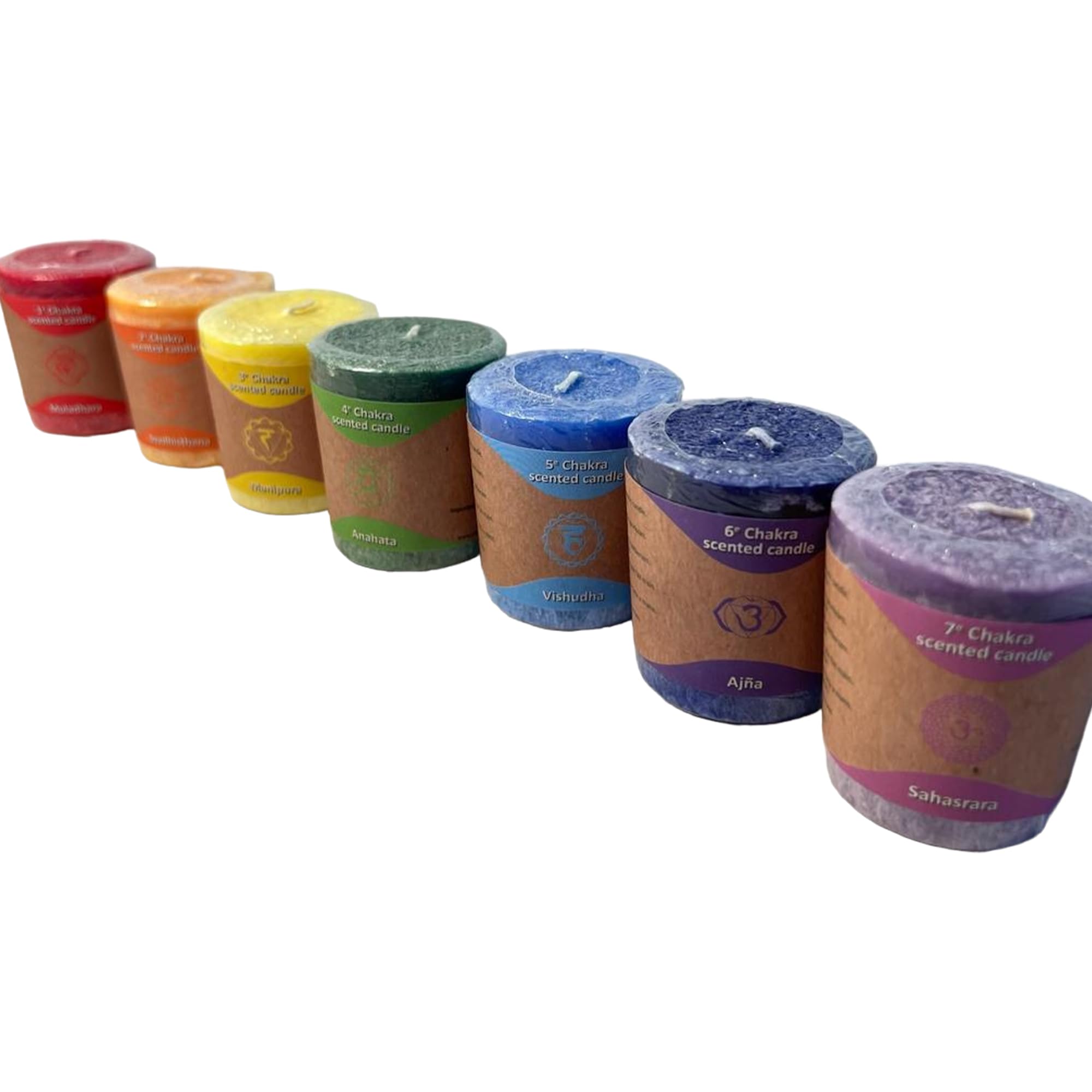 Thorness Multi-Coloured Set Of 7 Chakra Candles With Essential Oils | Perfect For Relaxation, Yoga, Meditation & Aromatherapy | Meditation - Mindfulness - Spiritual - Holistic