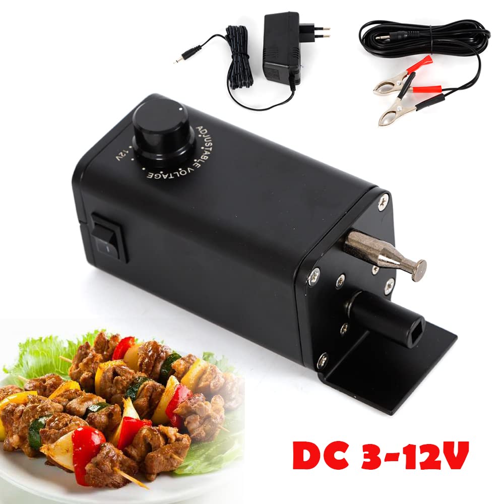 15W Rotator Grillmotor BBQ Grill Motor Rotisserie Getriebemotor Drehspieß DC 3-12V für Grillspieß Rotisserie Outdoor Picknick Grills Werkzeug