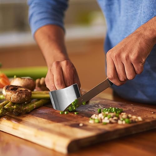 Miniatura 9 de Protector de dedos de acero inoxidable, protector de dedos para cortar alimentos, herramienta de corte de primera calidad, protectores de dedos para