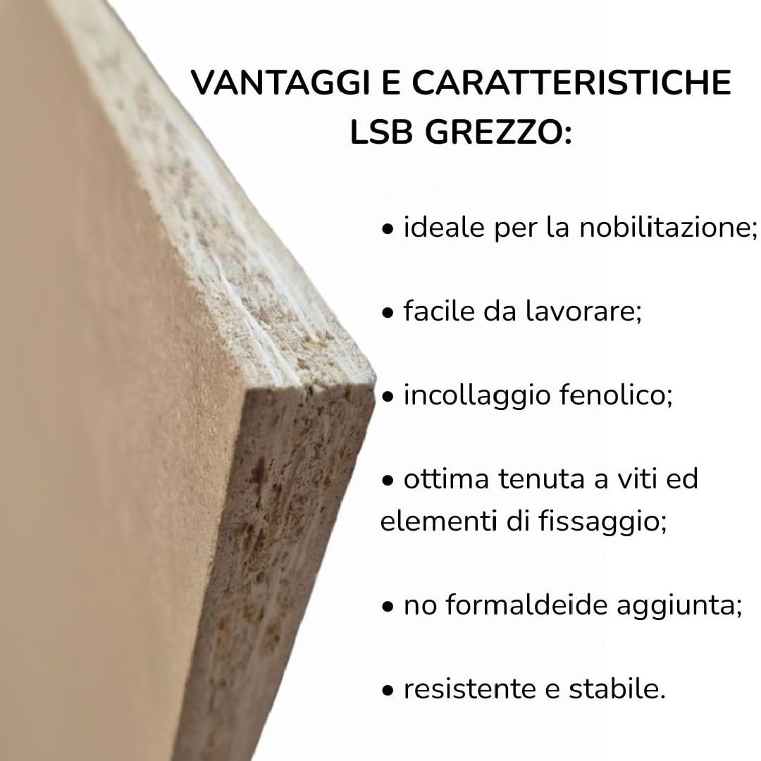 Pannello Truciolare LSB Grezzo Fenolico mm 18 x 600 x 600