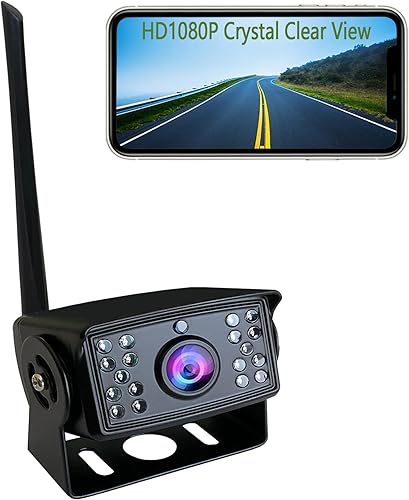 Casoda Cámara de respaldo inalámbrica, señal WiFi 5G súper fuerte, visión nítida de video suave, compatible con iPhone y teléfono Android, fácil de