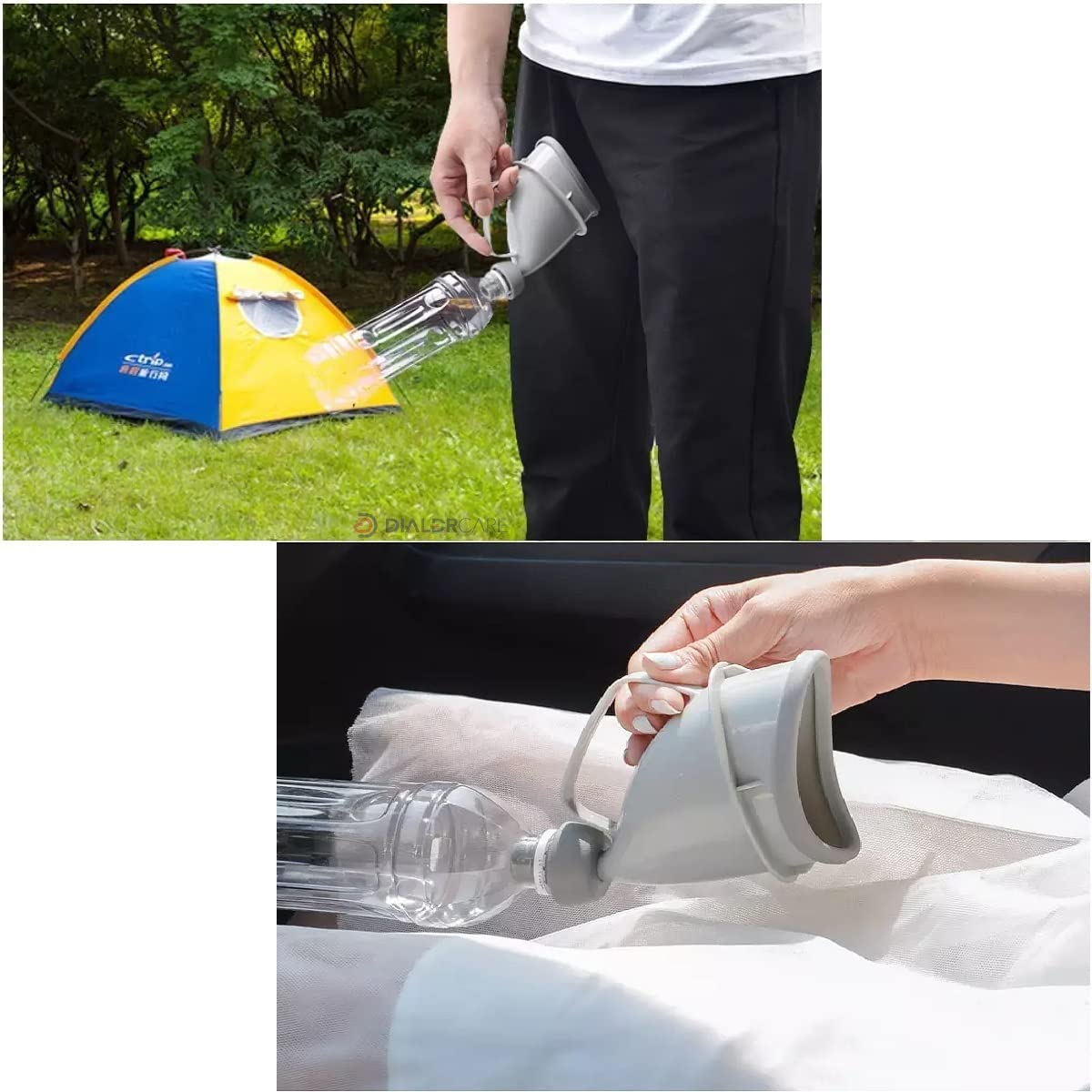 Unisex Female Male Reusable Portable Urinal Device For Traveling Camping Outdoor Emergency Sitting Standing Urination(Grey) Unisex Female Male Reusable Portable Urinal Device For Traveling Camping Outdoor Emergency Sitting Standing Urination(Grey)