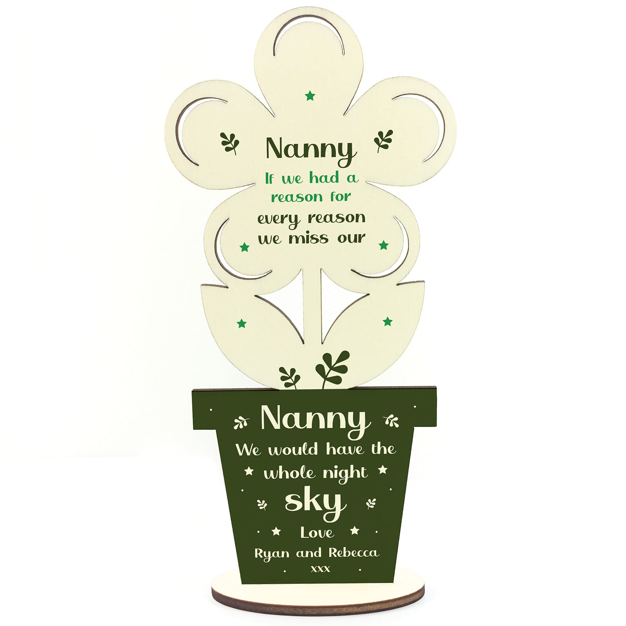 Personalised Gift for Nanny Birthday Christmas Miss You Gift from Grandchildren