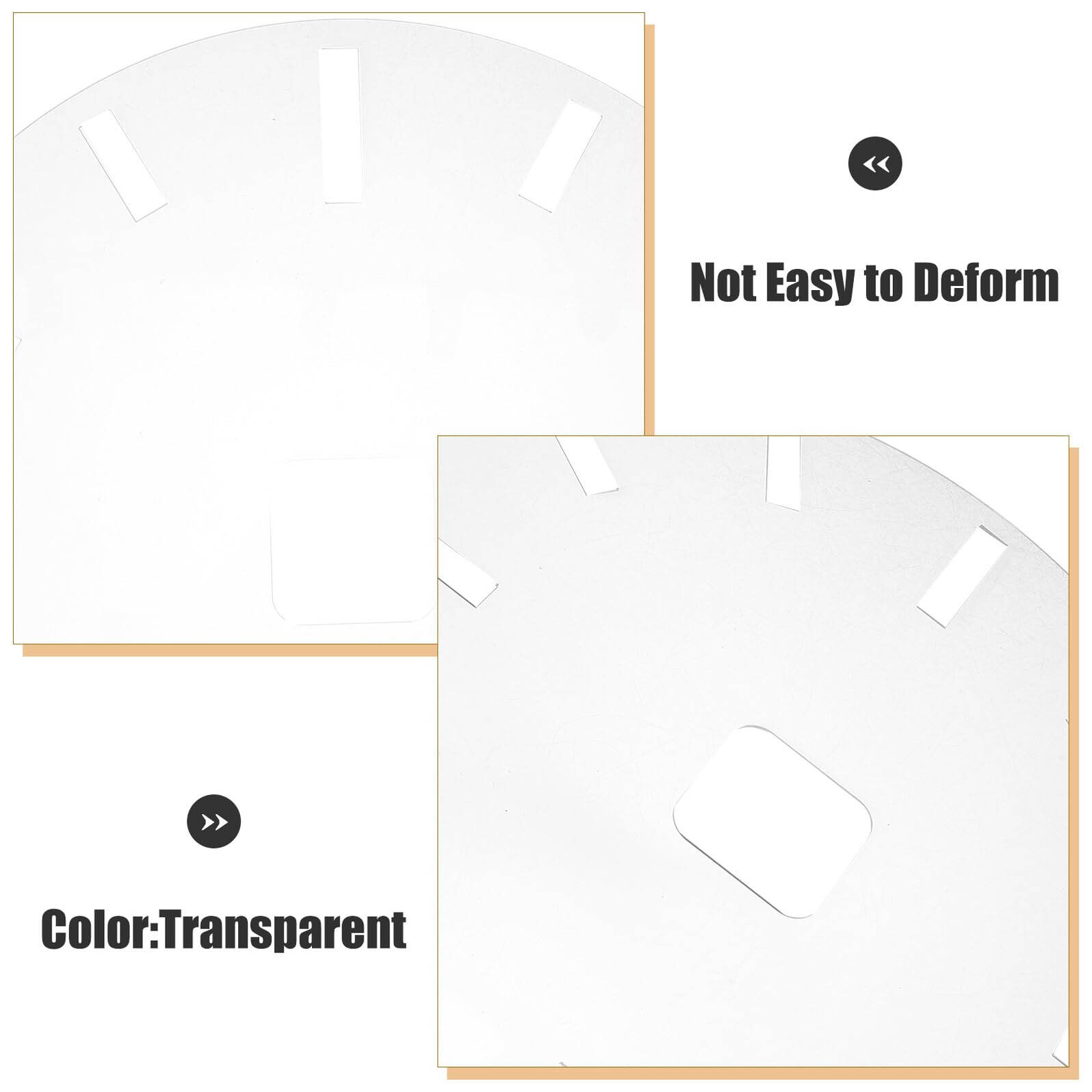 ORFOFE 2 Stück Uhrenschablonen Für Heimdekoration Zifferblatt Für Holzbearbeitung Acryl Frässchablonen Uhrmuster Zeichenschablone Transparente Uhrzifferblatt Schablone