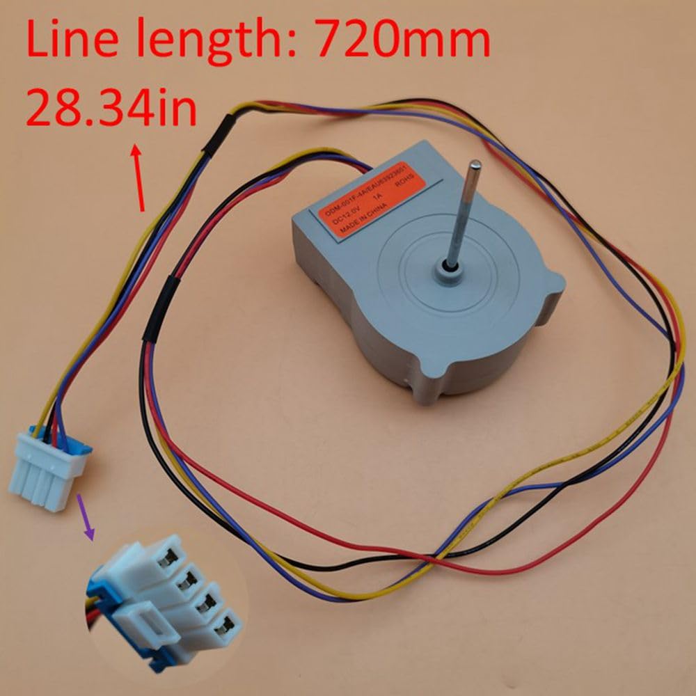 EAU63923601 ODM-001F-4A Frigorifero Condensatore Fan Motor per LG Haier AP6317195 LFXS26596S PS12383669 EAP12383669 DC 12V 1A 4 fili 4-pin Lunghezza albero 46mm Diametro albero 3mm 24-1A 83
