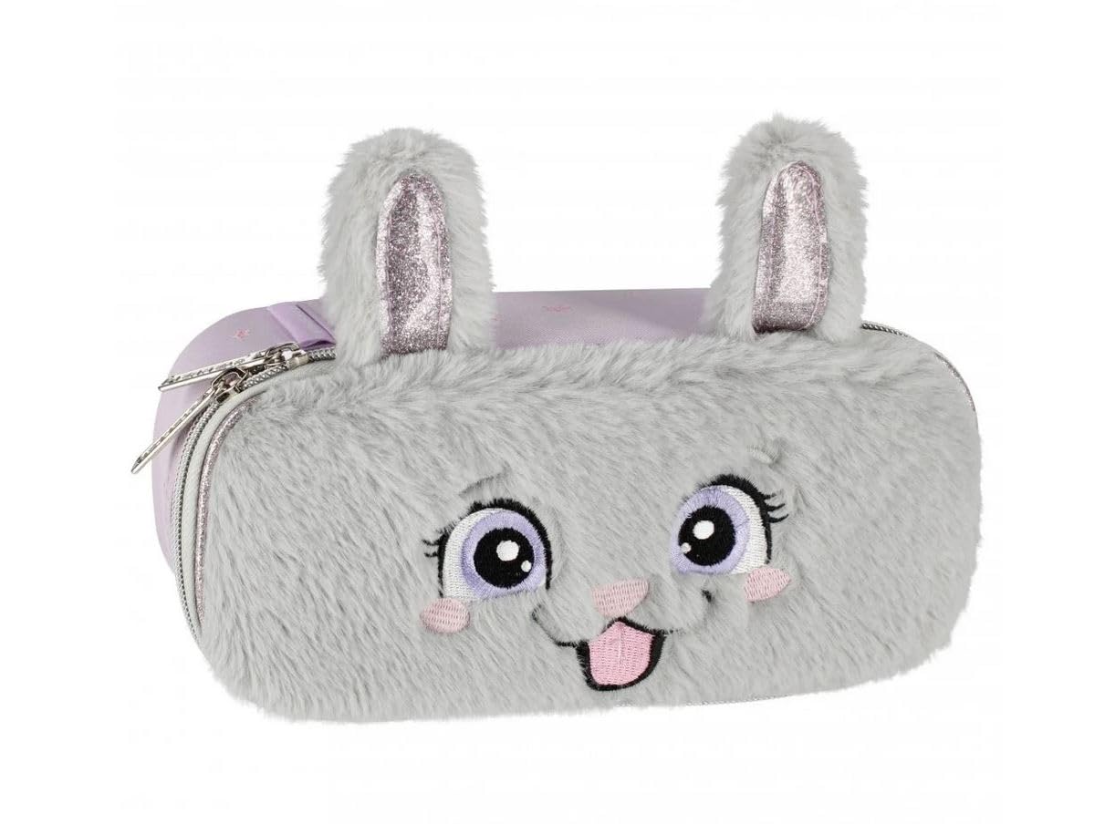 Goldkids - Schulranzen für Madchen, 4er-Set - Schul-Rucksack für Kinder mit Federmäppchen - Schuhbeutel und Hausaufgabenheft - Kaninchen Motiv - 1-3 Klasse