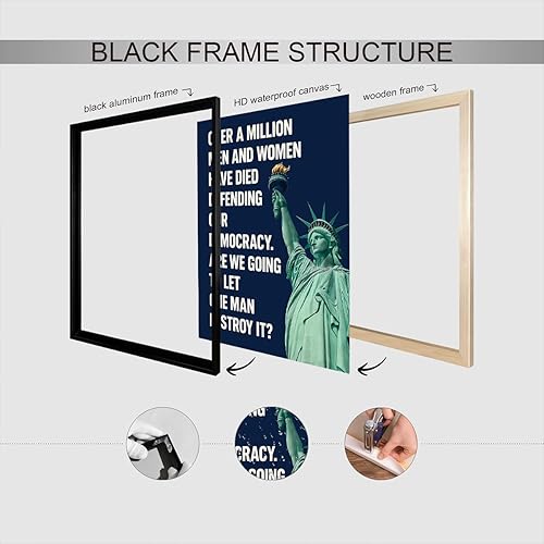 Miniatura 3 de Pósteres de lienzo con texto en inglés Estatua de la Libertys de moda con frases patrióticas inspiradoras y motivadoras, arte de pared, impresiones