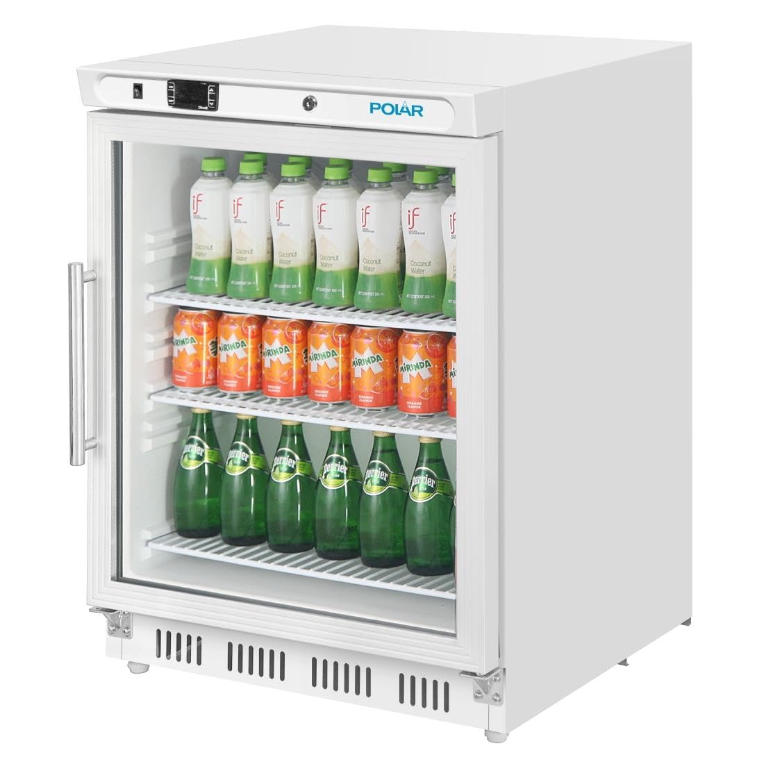 Polar C-Series Under Counter Display Fridge White, 150 Ltr
