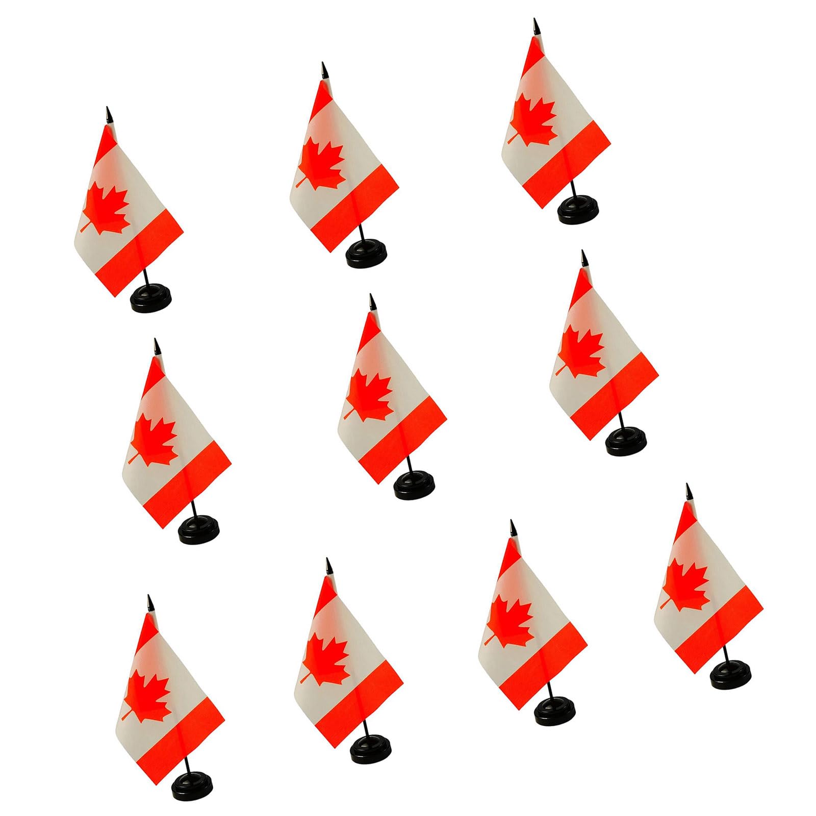 Jazuaiao 10PCS Soccer Themed Desktop Flags with Base Ideal for Canada Mexico US Sports Event Celebration Tournament Centerpieces