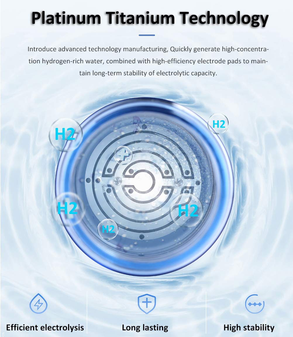 Botella Agua, máquina para fabricar Botellas Agua alcalina con hidrógeno, generador Agua con hidrógeno e ionizador con tecnología SPE y PEM, Membrana importada Que Produce un Contenido hidrógeno ha