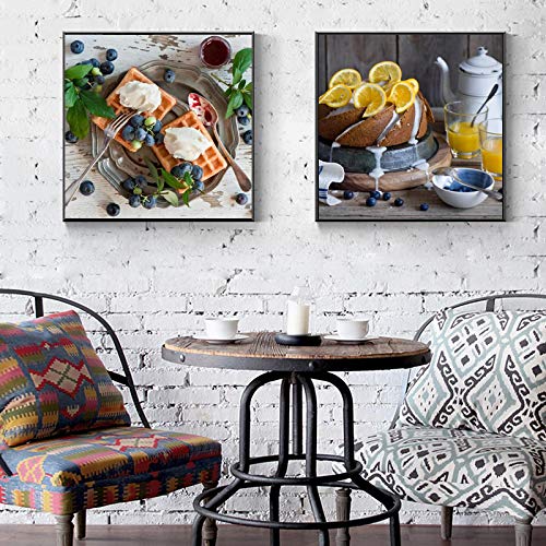 Tableau pour cuisine aliments KEBIA | Solution déco murale triptyque 60 cm - 2
