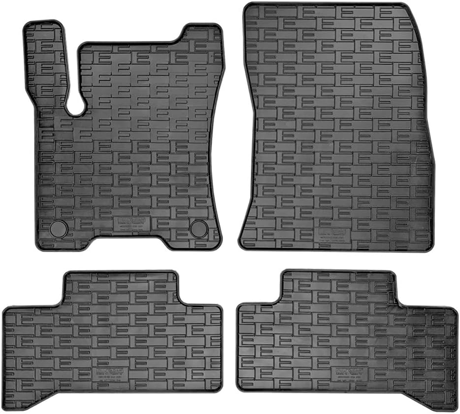 AUTO-STYLE Rubber car mats Set Compatible with Mercedes EQA (H243) 2021- (4-Pieces + Fixing System)