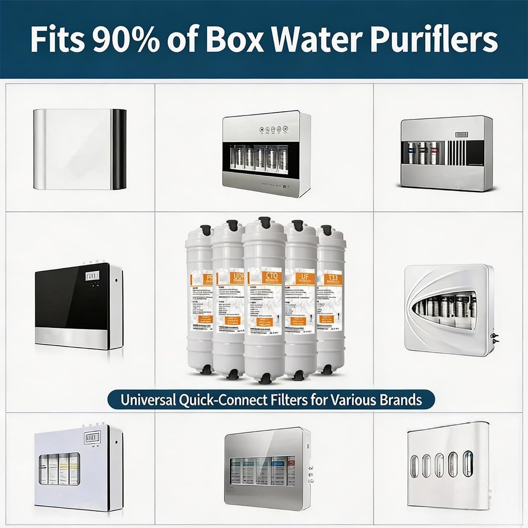 Lot De4 Cartouches Filtrantes Sédiments PP 10" Avec Raccords Rapides 1/4",adaptées Aux Purificateurs D'eau Par Osmose Inverse,réfrigérateurs Et Aux Distributeurs D'eau