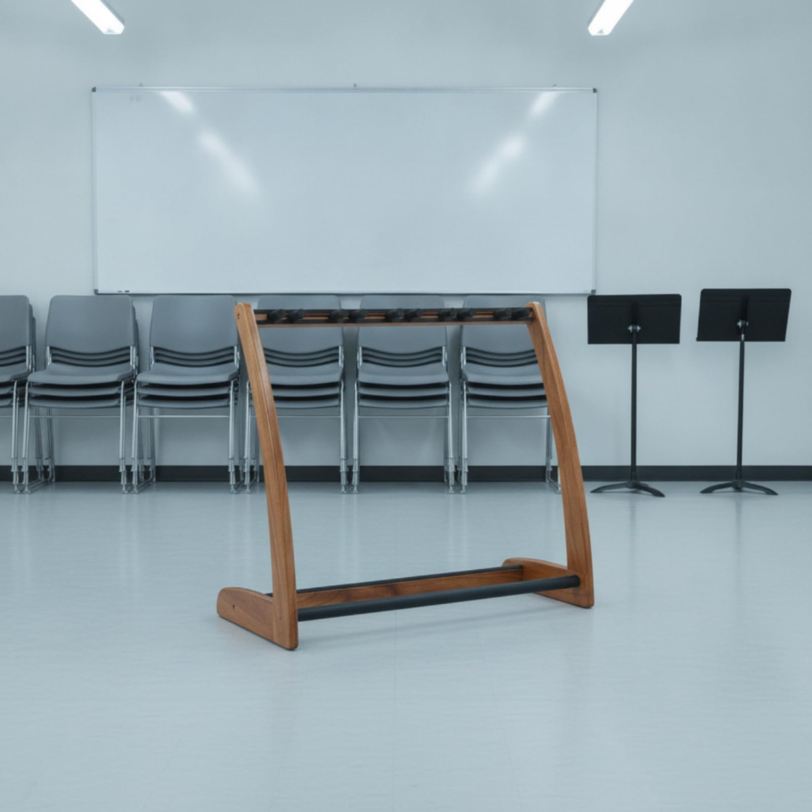 Porta con Supporti Imbottiti Antiscivolo Reggi Chitarra da Terra Compatto Rastrelliera per Chitarristi, Musicisti, Casa , Palissandro