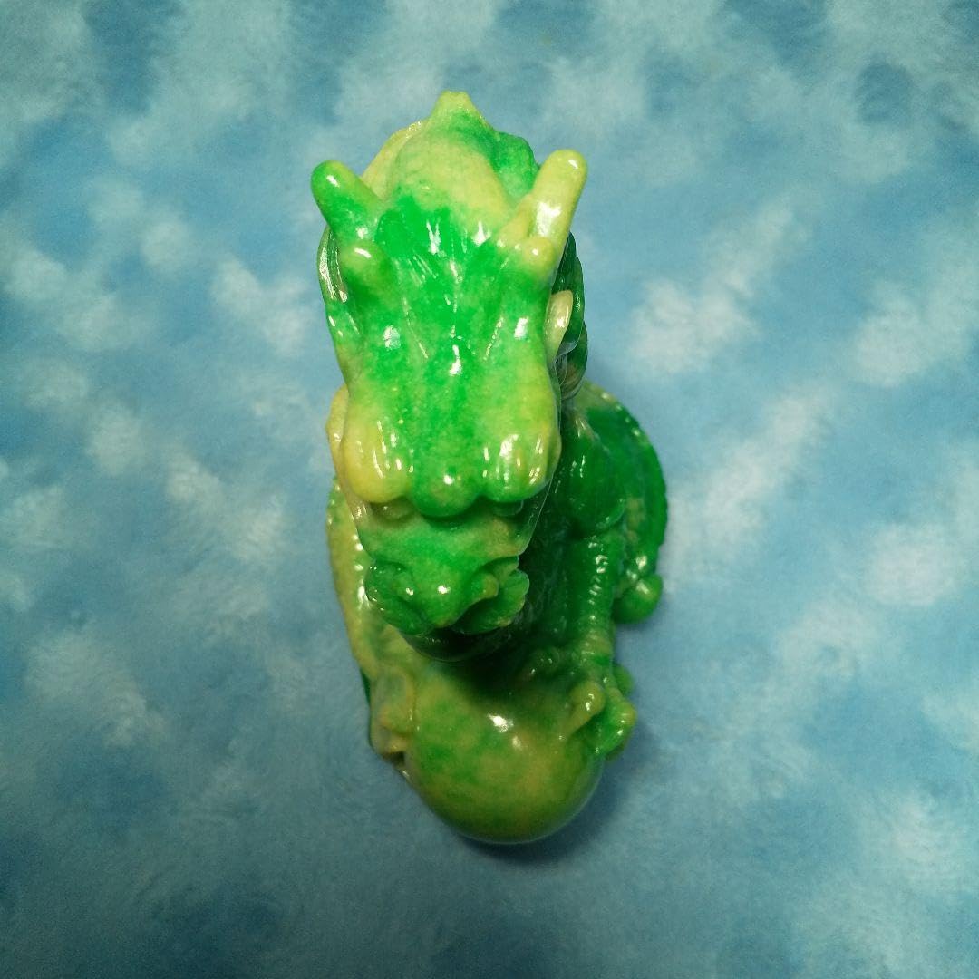 Amazon.co.jp: 龍 置物 翡翠 (練り) ドラゴン : ホーム＆キッチン