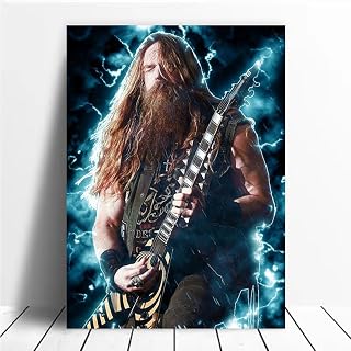 Zakk Wylde Canvas Painting, Bedroom Wall Decoration, Celebrity Cool Posters, Art Printing Pictures, Teenage Boys' Birthday Gifts (16inx24in,Unframe)
