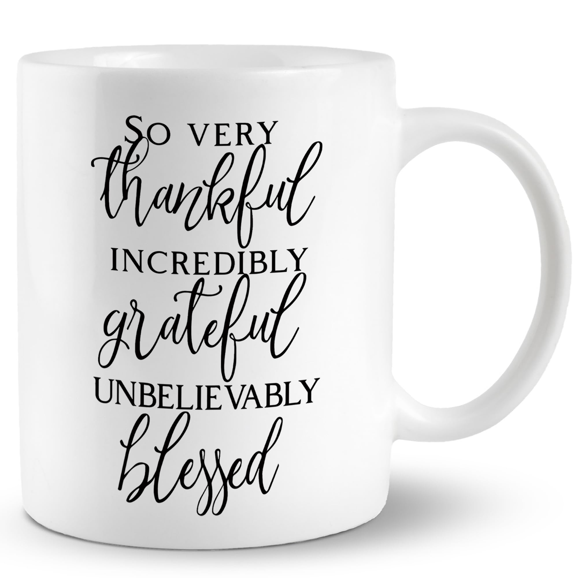 JRTW Christian Mug, Christian Thanksgiving Coffee Mug, Christian Grateful Thankful Blessed Thanksgiving Gifts Coffee Mug Cup for Women Friends Coworkers Family