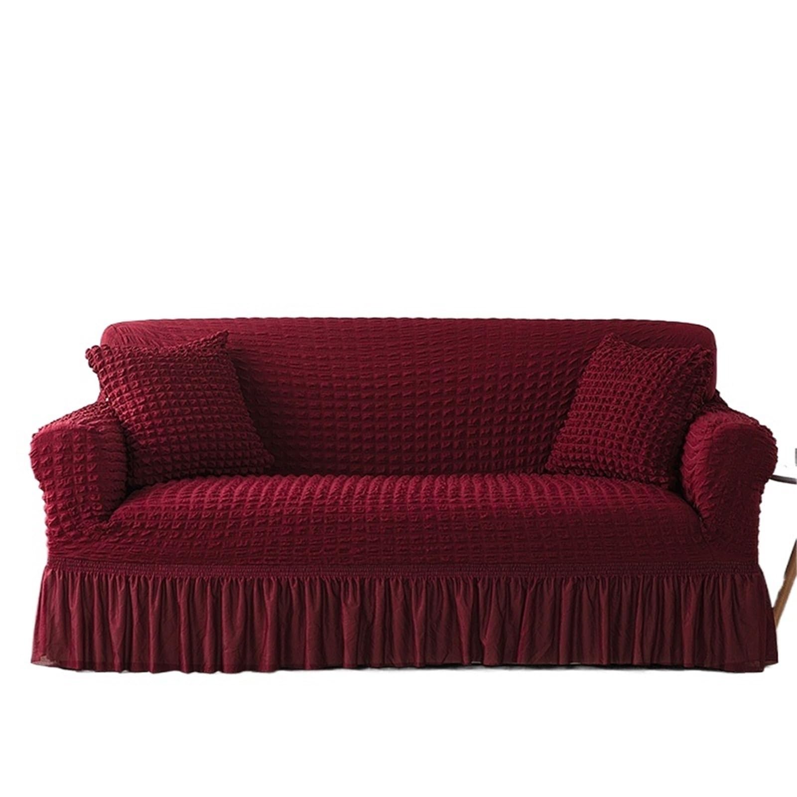 SUBLXPoten Sofa Cover with Skirt Sofa Slipcover with Skirt Easy Fitted Cover for Living Room Couch Washable Elastic(Color 11,L 170-230cm)