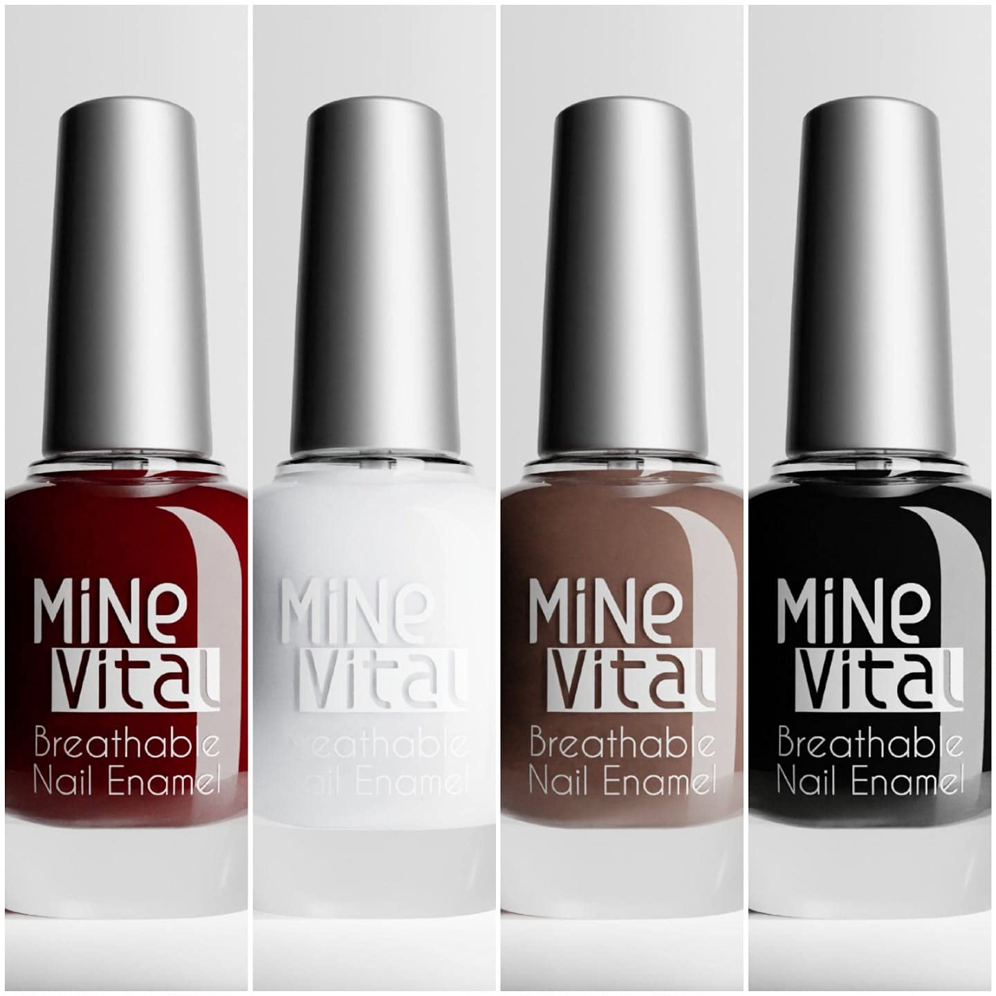 Halal Nail Polish Set Of 4 (Dream, Mocha, Pearly, Coal)