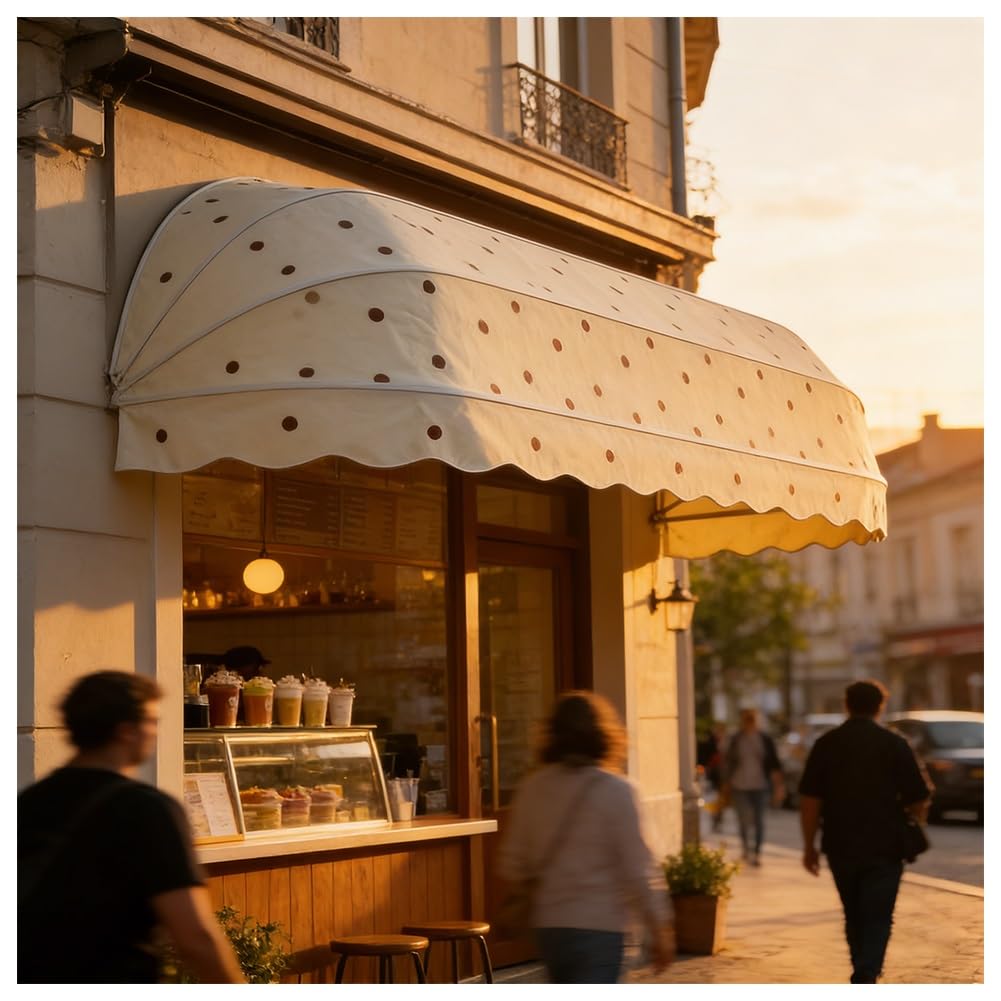 Auvent de fenêtre en aluminium avec tissu polyester haut de gamme