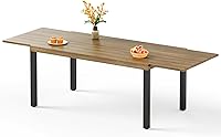 Vista 12 de PHI VILLA Mesa rectangular de comedor con listones de acero metálico para 6 personas con agujero ajustable para paraguas, resistente a la intemperie