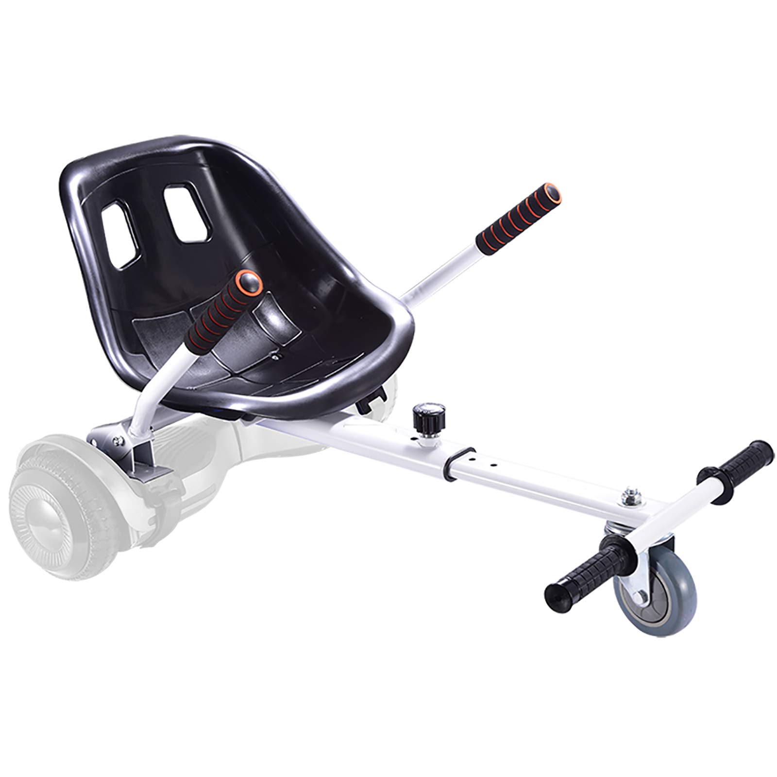 ELSHINE Hoverboard Seat Attachment for Self Balancing Scooter, Go Kart Conversion Kit with Adjustable Frame, Hover Board Accessories for Kids Adults, Wide Chair, Easy to Control, Fits 6.