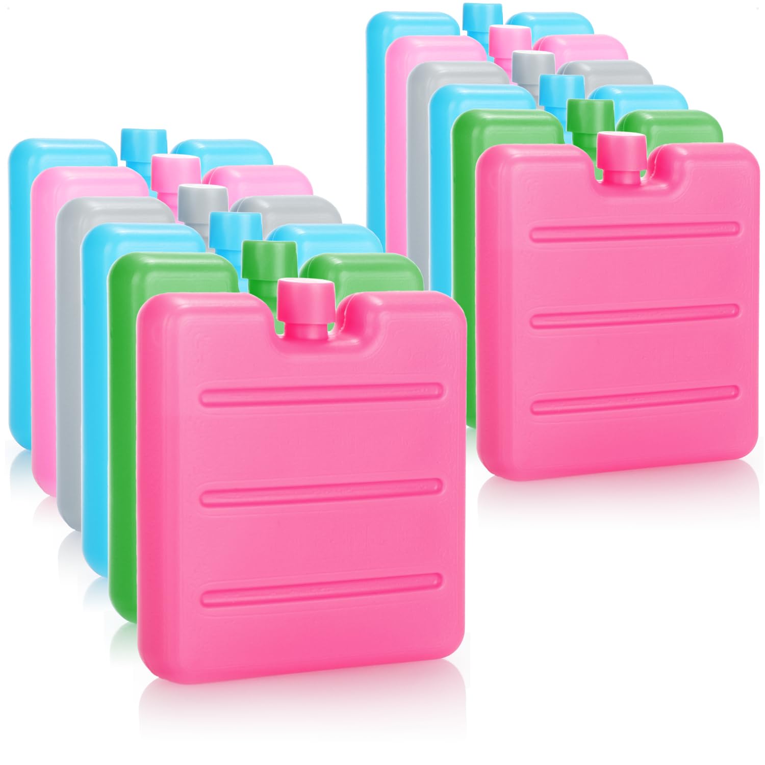 com-four® 12x Mini Cooler Pack: Ahorra Espacio e Ideal para neveras portátiles y Bolsas Nevera - Bolsas de Hielo - Elementos refrigerantes [la selección varía] (Colorido - 12 Piezas - XS)