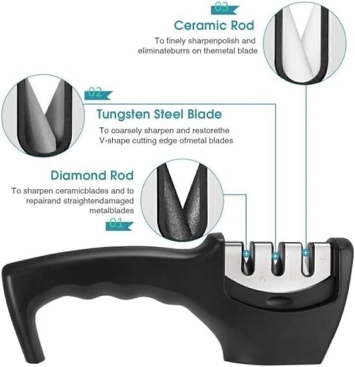 Slipt Profesyonel Bıçak Bileyici 3 Açılı Elmas Seramik Tungsten Çelik El Bıçakları Bileme