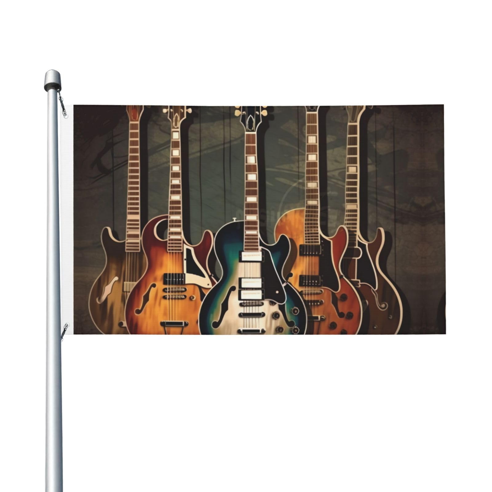 Flag 3 x 5 Ft Outdoor Flag Double Sided Flag guitars art All Weather Flags for Yard Outdoor Decoration Holiday Banner Sign