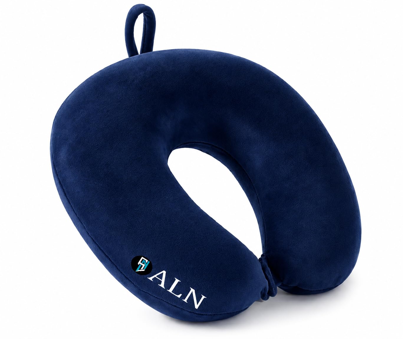 aln® premium velvet travel neck pillow for travelling and sleeping in airplane flight, cab, car, train, bus for men and women head rest neck holder pillow for pain relief (navy pillow)