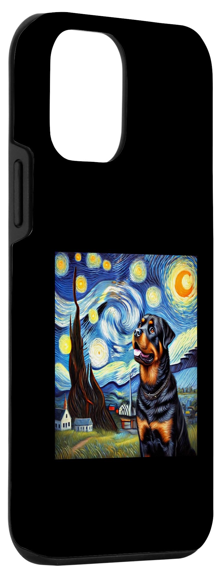 iPhone 12 mini Starry Night Rendition Vincent Van Gogh - Rottweiler Case - Image 3