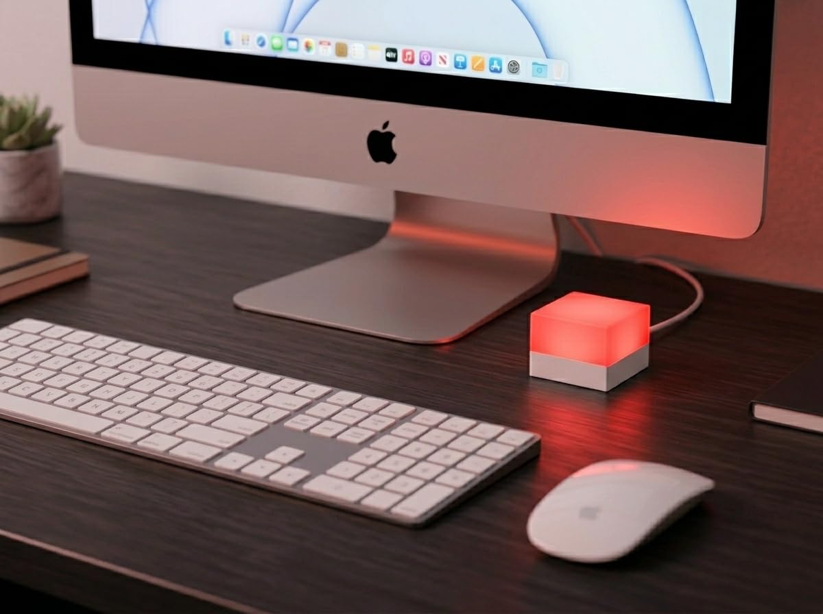 Tinysquare AirCube – Luftqualitätssensor mit Zigbee 3.0 für Home Assistant, misst CO2, VOC, Temperatur, Luftfeuchtigkeit und AQI, 100% lokal ohne Cloud, Open Source, kompakt (52 mm), USB-C