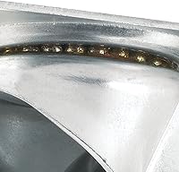 Vista 3 de Titan Casters by Waxman 4323399N - Rueda de goma resistente con placa superior giratoria, capacidad de carga de 175 libras, 2-1/2 pulgadas, cromada